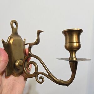 Pair 2 Vintage Brass Wall Sconce Small Bird 6x4.75” Candle Holders MCM Rustic